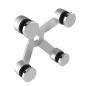 Preview: Glashalter - Spider 04 AISI304, 4xD30mm/90°