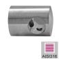 Preview: Füllstabhalter links AISI316, d12/40x40x2mm