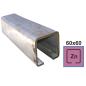 Preview: Eisenlaufschiene Zn, 60x60x4mm, L7m