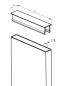 Preview: Abdeckung der vertikalen Füllung 20x100x1 - R7016