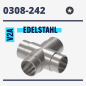 Preview: Kreuzverbinder - für Rohr 42,4 x 2,0 mm - V2A matt gebürstet