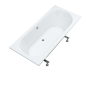 Preview: Acrylbadewanne Standard Plus Fleur 180x80x57 cm, rechteckig mit Gestell