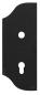 Preview: Schlossplatte 265x105, t3, a90, D19mm
