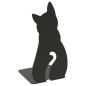 Preview: Buchstütze Bücherhalter Design Ständer Bücherregal CAT Bookends für Zuhause Stütze Büro Geschenk SCHWARZ / KATZE