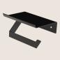 Preview: Toilettenpapierhalter mit Ablage Papierhalter Toilette Badezimmer WC Edelstahl SCHWARZ / CLASS