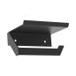 Preview: Toilettenpapierhalter mit Ablage Papierhalter Toilette Badezimmer WC Edelstahl SCHWARZ / CLASS