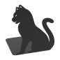 Preview: Buchstütze Bücherhalter Design Ständer Bücherregal CAT Bookends für Zuhause Stütze Büro Geschenk SCHWARZ / KATZE 4