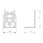 Preview: Buchstütze Bücherhalter Design Ständer Bücherregal EULE Bookends für Zuhause Stütze Büro Geschenk SCHWARZ / OWL 2