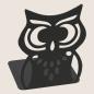 Preview: Buchstütze Bücherhalter Design Ständer Bücherregal EULE Bookends für Zuhause Stütze Büro Geschenk SCHWARZ / OWL 2