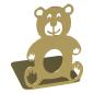 Preview: Buchstütze Bücherhalter Design Ständer Bücherregal Teddy Kinergarten Bookends für Zuhause Stütze Büro Kinder Geschenk GOLD / TEDDYBÄR