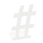 Preview: Buchstütze Bücherhalter Design Ständer Bücherregal Bookends Buch eckig für Zuhause Stütze Büro Geschenk WEIß / HASHTAG