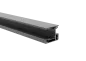 Preview: Aluminium Zaunadapter Füllung 20-14mm Zaunschiene Profil Anthrazit Abdeckschiene