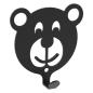 Preview: Kleiderhaken Kleiderbügel Kinder Haken Schwarz Tiere aus Metall, für Eingang, Flur, Schlafzimmer, Kinderzimmer Kindergarten / TEDDYBÄR