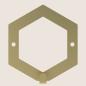Preview: Kleiderhaken Garderobenleiste Hakenleiste GOLD - 10 cm - aus Metall, für Eingang, Flur, Schlafzimmer, Flurgarderobe / HEXAGON-2