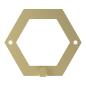 Preview: Kleiderhaken Garderobenleiste Hakenleiste GOLD - 11,5 cm - aus Metall, für Eingang, Flur, Schlafzimmer, Flurgarderobe / HEXAGON