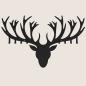 Preview: Kleiderhaken Kleiderbügel Garderobenleiste Haken Schwarz Tier Wild aus Metall, für Eingang, Flur, Schlafzimmer, Flurgarderobe mit 8 Haken / HIRSCH