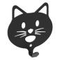 Preview: Kleiderhaken Kleiderbügel Kinder Haken Schwarz Tiere aus Metall, für Eingang, Flur, Schlafzimmer, Kinderzimmer Kindergarten  / KATZE