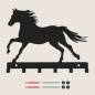Preview: Schlüsselanhänger SCHWARZ aus Metall Pferd Tür LOFT Modern Schlüssel Bügel / HORSE