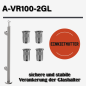 Preview: Geländerpfosten LINKS Endpfosten Ø42,4 Bauhöhe 1000mm mit Glasklemmen 63x45mm Geländer V2A geschliffen K320 Edelstahl