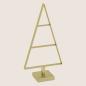 Preview: 50cmTannenbaum aus Metall künstlich Weihnachtsbaum Christbaum Edel Gold Loft matt mit Ständer