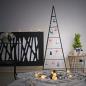 Preview: 130cm Tannenbaum aus Metall künstlich Weihnachtsbaum Christbaum Edel Schwarz Loft matt mit Ständer