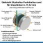 Preview: Glashalter Punkthalter Edelstahl rund | Sellon24
