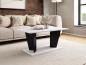 Preview: Couchtisch Kaffeetisch 100x60x55 Weiß Schwarz - modern, rechteckig, hoch - Sofatisch Beistelltisch für Wohnzimmer, ABS Kante, Viola II