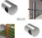 Preview: Edelstahl Querstabhalter 12mm V2A geschliffen K320 Traversenhalter 42.4mm