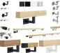 Preview: Handlauf Holz Wandhandlauf Profil 40x40 Wandhalter Edelstahl Treppengeländer