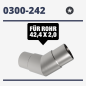 Preview: Edelstahl Geländer Handlauf Verbinder Steckfitting Bogen Rohrverbinder Endkappe