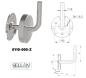 Preview: Handlaufhalter Edelstahl V2A Wandhalter Kugelring 42.4mm geschliffen