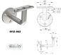 Preview: Handlaufhalter Edelstahl V2A Wandhalter Kugelring 42.4mm geschliffen