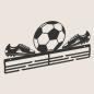 Preview: Medaillenhalter Medaillenaufhänger Metall Schwarz Wandmontage Geschenk / BALL FOOTBAL
