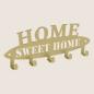 Preview: Schlüsselanhänger GOLD aus Metall Tür LOFT Modern Schlüssel Bügel / HOME SWEET HOME