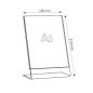 Preview: L Ständer mit Fach Visitenkartenhalter Flyer A5 Prospektständer Acryl-Glas