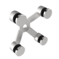 Preview: Glashalter - Spider 04 AISI304, 4xD30mm/90°