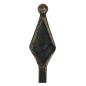 Preview: Geschmiedete Zierspitze h120, b35, n12x12mm