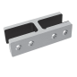 Preview: Edelstahl Glashalter Verbinder Gerade Winkel Ecke verstellbar 16,76-21 V4A V2A