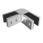 Preview: Edelstahl Glashalter Verbinder Gerade Winkel Ecke verstellbar 16,76-21 V4A V2A