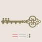 Preview: Schlüsselanhänger GOLD aus Metall Tür LOFT Modern Schlüssel Bügel / OLD KEY