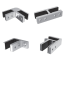 Preview: Edelstahl Glashalter Verbinder Gerade Winkel Ecke verstellbar 16,76-21 V4A V2A
