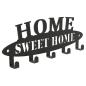 Preview: Schlüsselanhänger SCHWARZ aus Metall Tür LOFT Modern Schlüssel Bügel / HOME SWEET HOME