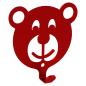 Preview: Kleiderhaken Kleiderbügel Kinder Haken ROT Tiere aus Metall, für Eingang, Flur, Schlafzimmer, Kinderzimmer Kindergarten / TEDDYBÄR