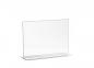 Preview: T-Ständer Plexi Acrylglas DIN A3 A4 A5 A6 Werbeaufsteller Querformat