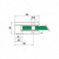 Preview: Glashalter Zinkdruckguss 63x45 Roh Rund Eckig Glasklemme Glass Clamp flach Zink