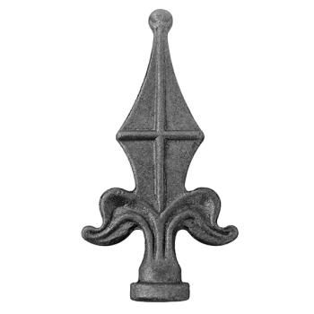 Preview: Geschmiedete Zierspitze mit Kugel h135, b69, n26mm