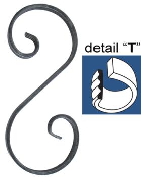 Preview: Zierelement 230x100, 12x6mm