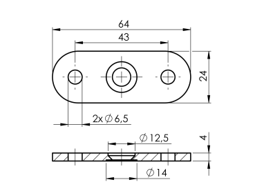 Handlaufanschlussplatte