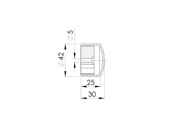 Preview: Endkappe für Holzhandlauf