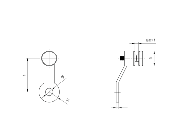 Glashalter - Spider 01 AISI304, 95mm